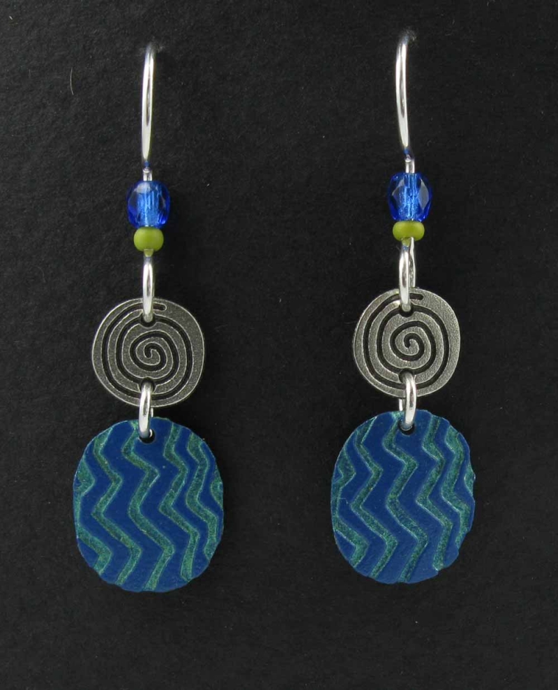 Two part circle earrings